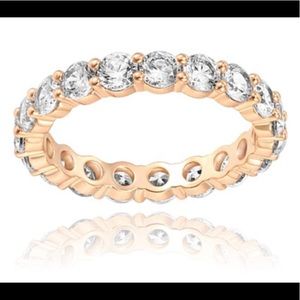 14K Solid Rose Gold Eternity Band